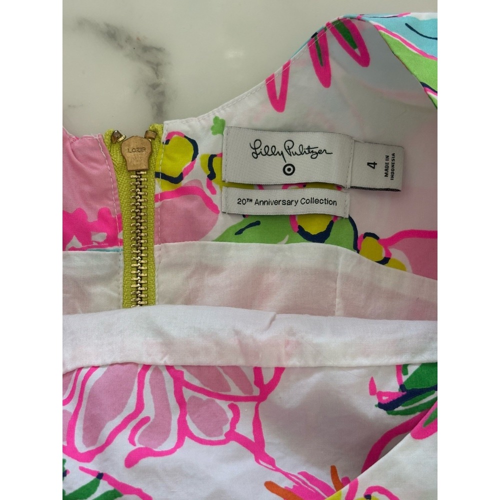 Lilly Pulitzer x Target Nosey Posie Floral Shift Dress Sz 4 - Picture 6 of 6